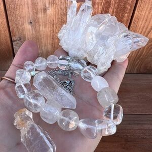 4 Piece Clear Quartz Crystal Gift Set. You get these pieces!